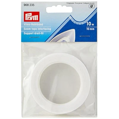 Afbeelding van Prym Naaiband, vliesstof, 10 mm, wit, polyester