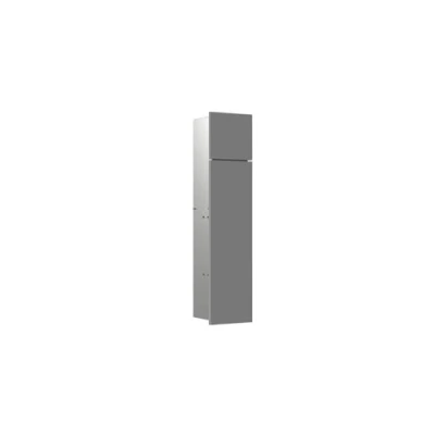Afbeelding van emco asis module pure WC module, tweedelig houten front, verborgen, linker stop, 730x170mm, met reserverolbakje, 975551500
