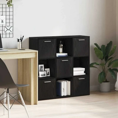 Afbeelding van vidaXL Boekenkast 90x28x90 cm bewerkt hout zwart eikenkleur