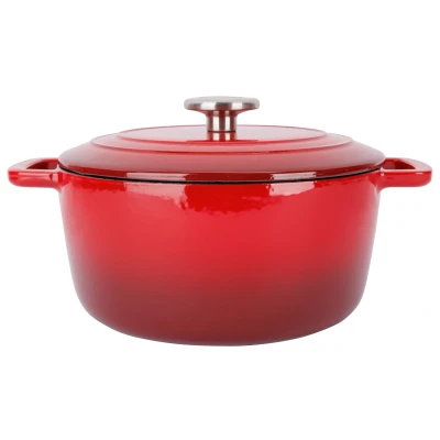 Afbeelding van Cosy &amp; Trendy FONTESTIC KOOKPOT TRADITIONAL RED D24 XH11,6CM 4.6L GIETIJZER MET DEKSEL
