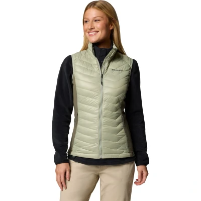 Afbeelding van Columbia Powder Pass II Bodywarmer Dames Safari Stone Green M Groen Outdoor Jack