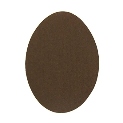 Afbeelding van 6 lichtbruine kniebeschermers voor kinderen, om op te strijken, elleboogbeschermers ter bescherming van je kleding en repareren broeken, jassen, truien, overhemden, 10,5 x 8 cm, ref. 44,