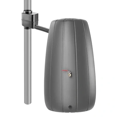Afbeelding van KADAX Regenwatertank met kraan en deksel, 200 liter, regenwaterreservoir van kunststof, vorstbestendig, robuust, voor de tuin, antraciet