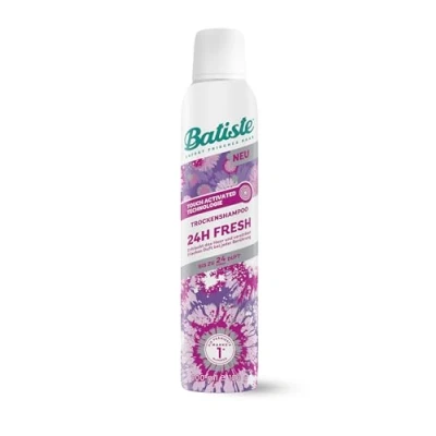 Afbeelding van Batiste Hair Care 24H droogshampoo zonder uitspoelen, 200 ml, haarverzorgingsspray met verfrissende geur, touch technologie, veganistisch en onzichtbaar