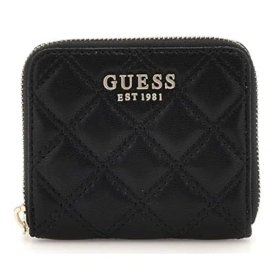 Afbeelding van Guess Giully Small ZIP Around Portemonnee, Dames, Maat: One Size, Black