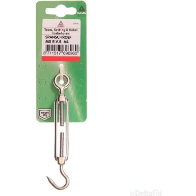 Afbeelding van Deltafix spanschroef standaard r.v.s. a4 90 mm x 6 1 st.