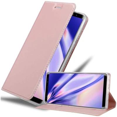 Afbeelding van Cadorabo Hoesje geschikt voor Samsung Galaxy NOTE 8 in CLASSY ROSE GOUD Beschermhoes met magnetische sluiting, standfunctie en kaartvakje Book Case Cover Etui