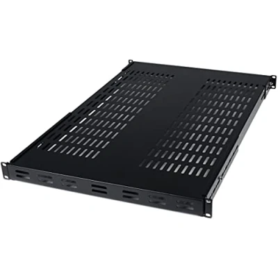 Image de StarTech.com 1U Adjustable Mount Depth Vented rack Shelf 175lbs/80kg étagère (ventilé)