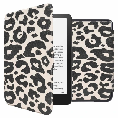 Afbeelding van imoshion Design Slim Hard Case Bookcase voor de Amazon Kindle Paperwhite (2024) / Signature Edition Colorsoft Leopard
