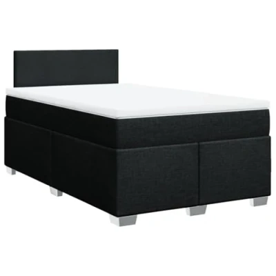 Afbeelding van vidaXL Boxspring met matras stof zwart 120x190 cm