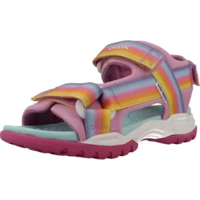 Afbeelding van Geox Borealis GIRL Sandalen Dark pink/multicoloured voor kinderen, Maat: 39, pink/multi coloured Textiel/ synthetisch