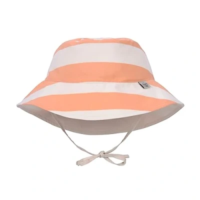 Afbeelding van Lässig Hoed Zonnehoedje met UV bescherming Splash &amp; Fun Block Stripes milky/peach, 07 18 mnd. Maat 46/49