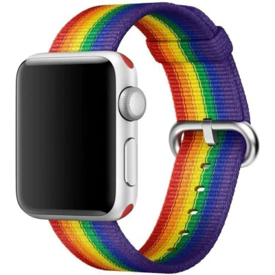 Afbeelding van Apple origineel Woven Nylon Watch 38mm / 40mm 41mm Pride Edition MQ4F2ZM/A
