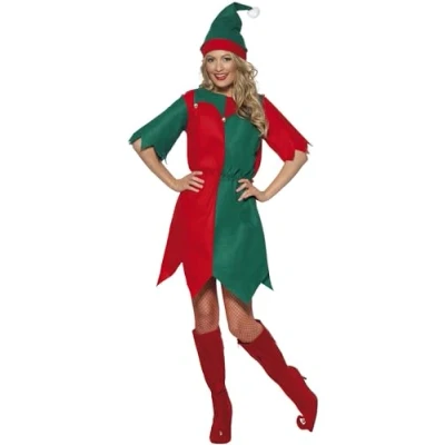 Afbeelding van Volwassenenkostuum Kerst Elf maat M (40 42)