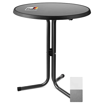 Afbeelding van Beautissu Emma Bistrotafel Ø 60 cm Antraciet Tuintafel Rond Tafel 70 hoog Weerbestendige Outdoor Made in Germany