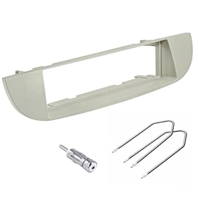 Afbeelding van Sound way Autoradio montageset, frontframe 1 DIN, antenne adapter, demontagesleutels, compatibel met Fiat 500 Cinquecento