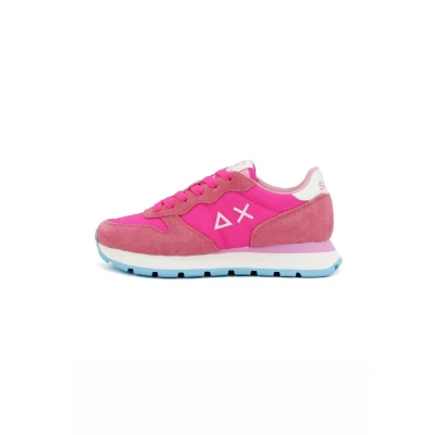 Afbeelding van Sun68 ALLY Solid Sneakers laag, Dames, Maat: 37, Fuxia Leer en textiel