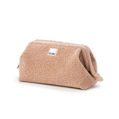 Afbeelding van Elodie Toilettasje Zip&amp;Go Luieretui Toilettas kind Kraammand Kraamcadeau Babyshower cadeau Pink Bouclé
