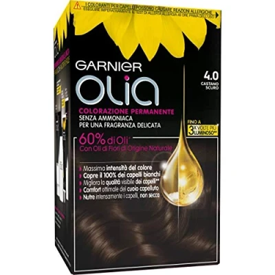 Image de Coloration et décoloration permanentes de Garnier Olia 4.0 marron foncé