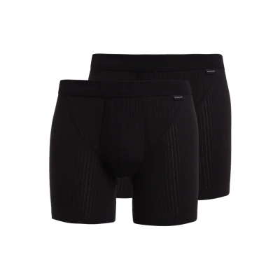Afbeelding van SCHIESSER Original Classics shorts (2 pack) Feinripp met gulp zwart gestreept