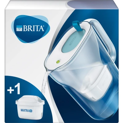 Afbeelding van Brita Style Eco Cool Waterfilterkan met 1 stuk MAXTRA+ Filterpatroon 2,4L Blauw Voordeelverpakking Optimaal Hydrateren Maxtra Filter voor