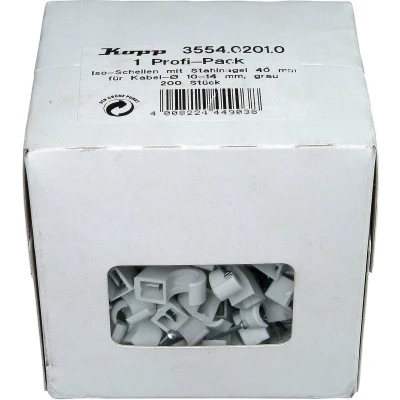 Afbeelding van Kopp 355402010 Spijkerclip Bundel Ø (bereik) 10 tot 14 mm Grijs 200 stuk(s)