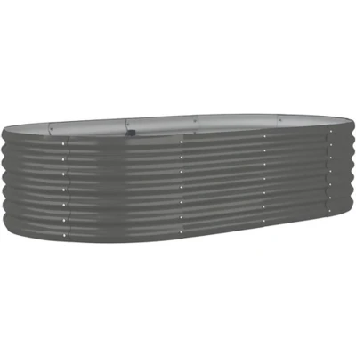 Afbeelding van Plantenbak 152x80x36 cm gepoedercoat staal grijs