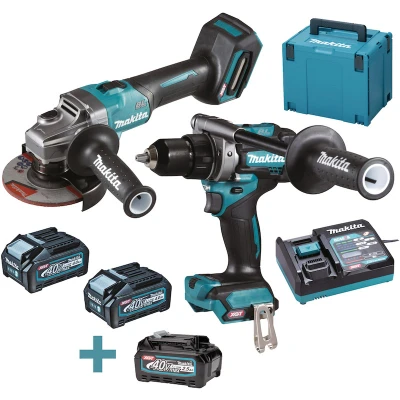 Afbeelding van Makita 40 V Max Combiset Boren, Schroeven En Slijpen DK0124G201