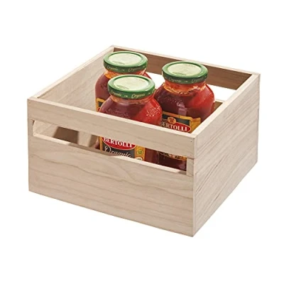Afbeelding van iDesign Opbergbox met Handvat, 25.4 x 15.5 cm, Paulownia Hout