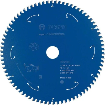 Image de BOSCH 2608644545 lame de scie circulaire E x pert pour aluminium scies sans fil 250 30 2.4/1.8 mm, 78T
