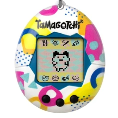 Image de Tamagotchi Original Memphis Style Animal Électronique Virtuel avec Écran Couleur, 3 Boutons et Jeux