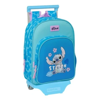 Afbeelding van Lilo &amp; Stitch, Kleutertas, Schoolrugzak met wieltjes Hawaii Blauw 26 x 34 11 cm,