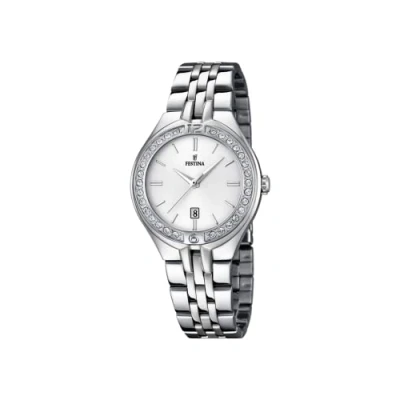 Afbeelding van Festina Dameshorloge analoog kwarts met armband van roestvrij staal F16867/1, wit/zilver,