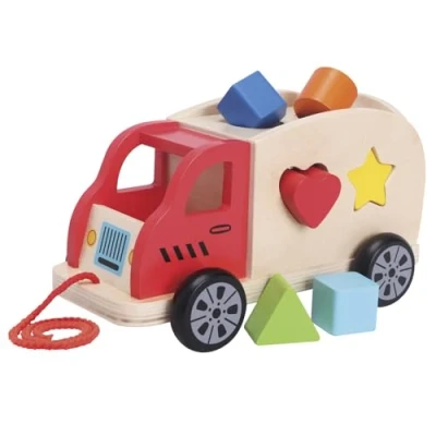 Afbeelding van New Classic Toys Vrachtwagen met vormen voor kinderen, 564, meerkleurig, sorteren van de auto