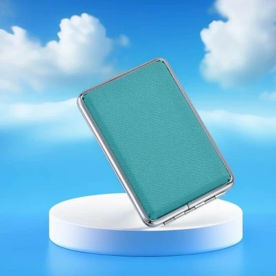 Afbeelding van Sigarettendoosje Turquoise 12 Sigaretten Kunstleer PU