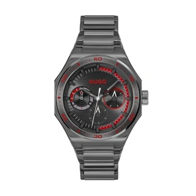 Afbeelding van HUGO Horloge, Heren, Maat: One Size, Grey/black
