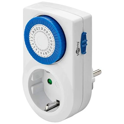 Afbeelding van Goobay tijdschakelklok mechanisch (48 schakelingen per 24u) voor binnen / wit
