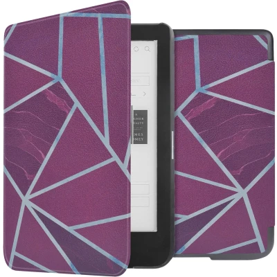 Afbeelding van iMoshion Ereader Cover / Hoesje Geschikt voor Kobo Clara HD Design Sleepcover Bookcase zonder stand Bordeaux Graphic
