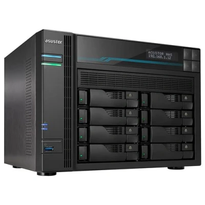 Image de ASUSTOR Lockerstor 8 AS6508T Serveur NAS Baies SATA 6Gb/s RAID 0 1 5 6 10 JBOD RAM Go 2.5 Gigabit Ethernet / iSCSI support