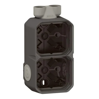 Afbeelding van Legrand Plexo Opbouwdoos 2 Mechanismen 2Xm20 Ingang Ip55 Ik08 Antraciet