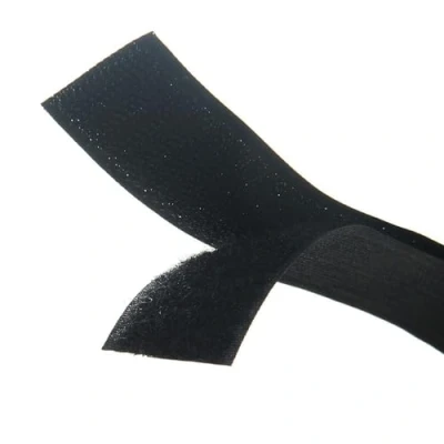 Afbeelding van 5 cm 1 m zwart klittenband naaien met niet klevende nylon achterkant