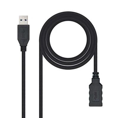 Afbeelding van USB kabel NANOCABLE 10.01.0901 BK Zwart