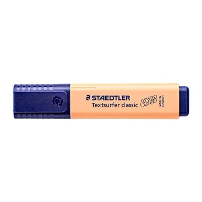 Afbeelding van Staedtler Textsurfer Classic markeerstiften met grote inkttank, sneldrogend op de ondergrond, lijnbreedte 1 5 mm, 10 stuks perzik 364 C 405