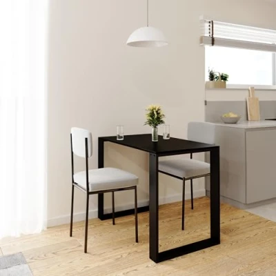 Afbeelding van AKKE Eettafel, keukentafel, zwart, 100 x 40 cm