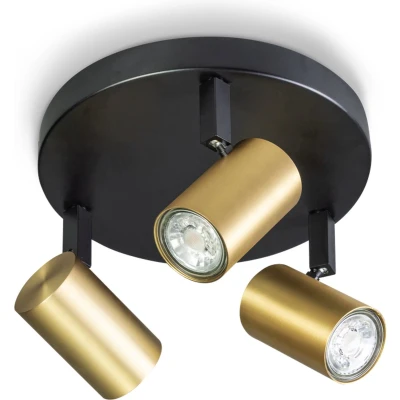 Afbeelding van ETH The Common Spot GU10 3 Lichtbronnen Zwart/Messing