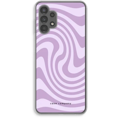 Afbeelding van Case Company® hoesje geschikt voor Samsung Galaxy A13 4G Swirl Paars Soft Cover Telefoonhoesje Bescherming aan alle Kanten en Schermrand
