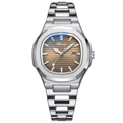 Afbeelding van Chenxi Luxe Dameshorloge Zilver &amp; Bruin