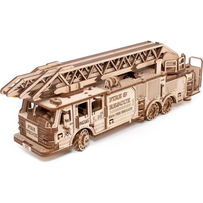 Afbeelding van Eco Wood Art Fire Truck 3D Houten Puzzel 37,8x9,8x12,2cm