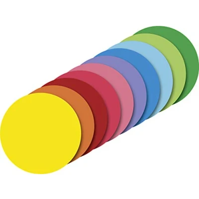 Afbeelding van HEYDA Pqt Origami vellen, rond, diameter 150 mm, 80 g, verschillende kleuren, 100 stuks
