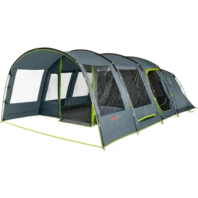 Afbeelding van Coleman Vail 6L tunneltent familietent 6 persoons XXL slaapcabines drempelloze entree Grijs/Groen